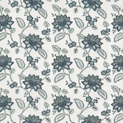 Kasmir Vinita Terrace Delft in 1463 White Polyester
48%  Blend Fire Rated Fabric Medium Duty NFPA 260  Jacobean Floral   Fabric